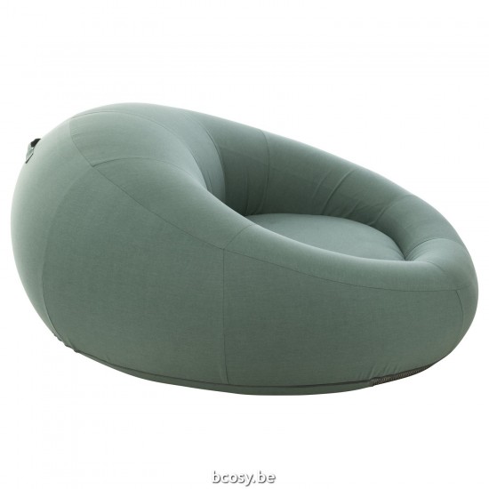 J Line poufs Jolipa Matelas Donut Polypropylène Vert.