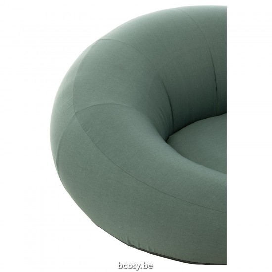 J Line Mattress Donut Polypropylene Green beanbags.