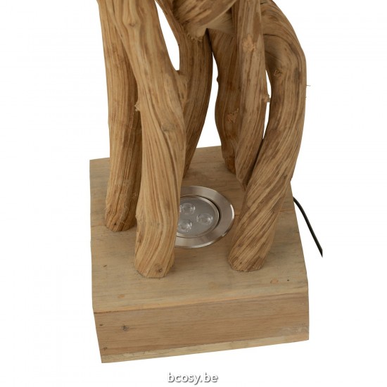 Jline Tafellamp Takken Hout Naturel.