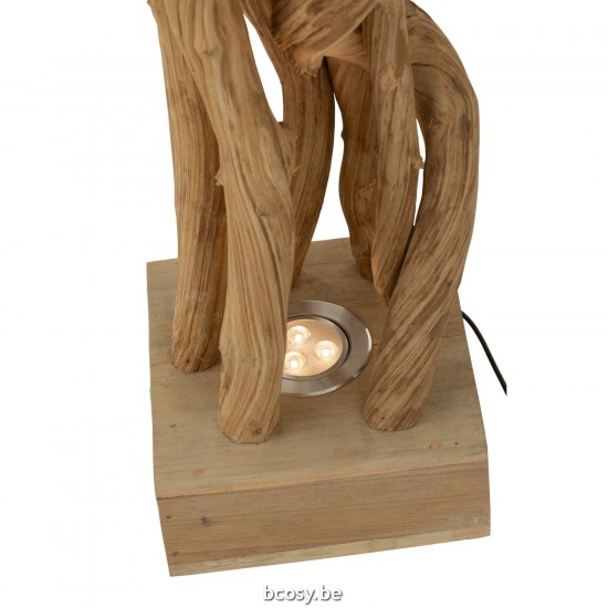 J Line Table Lamp Intertwined Branches Wood Natural Table Lights.