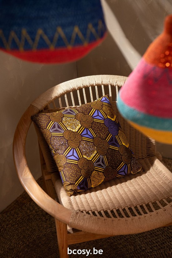 J Line Cuscino Motivi Curvi Cerchi Tessuto Mix Assortimento Di 2 Cojín Estampado Curvas Redondos Textil Mix Surtido De 2.