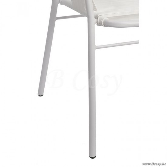 J Line chaise hilda aluminium paniers de rangement Jolipa Panier Rond Avec Anses Jute Naturel Azur.