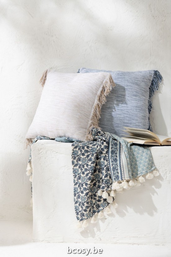 Jline Plaid Colchoneta De Playa Flores Algodón Azul.