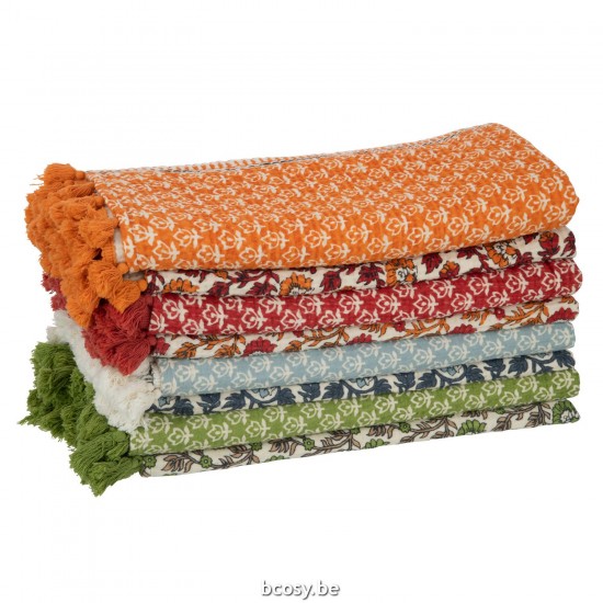 Jline Plaid Strandmatte Blumen Baumwolle Grün reisedecken.