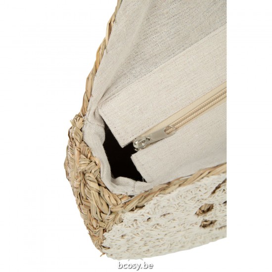 J Line sac fourre tout sacs fourre tout Jolipa Sac De Plage Rond Floche Jonc De Mer Lacet Nat Bla.