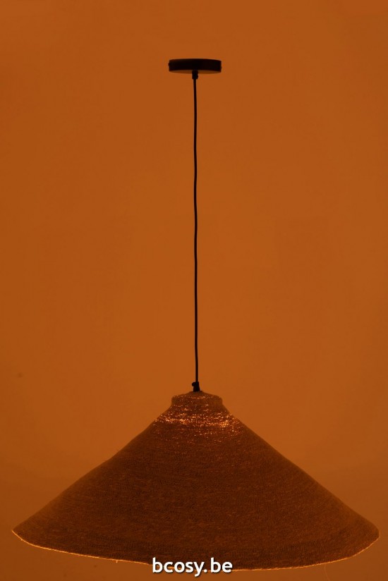 J Line lampes suspendues suspensions pendantes Jolipa Lampe Suspendue Cone Jonc De Mer Naturel.