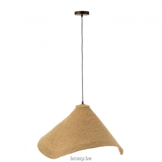 Jline Hangende Lamp Kegel Zeegras Naturel.