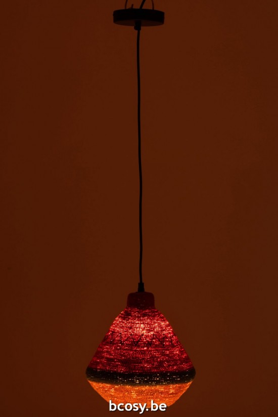 J Line lampes suspendues suspensions pendantes Jolipa Lampe Suspendue Lignes Zigzag Haut Jonc De Mer Mix.