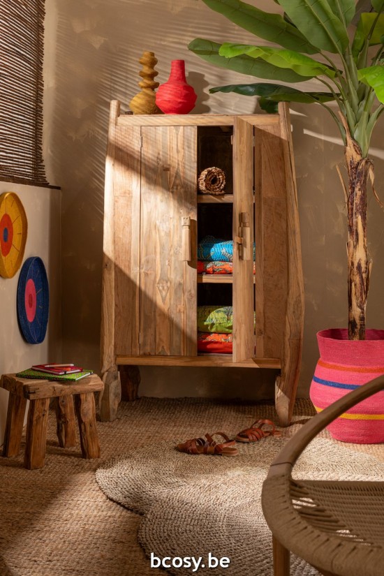 Jline Cesta Rayas De Colores Alga Marina Rosa.