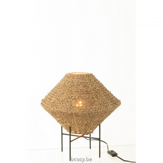 J Line Hanging Lamp Ufo Seagrass Natural Small Suspensions pendant lights Suspended Overhead Lights Lamps.