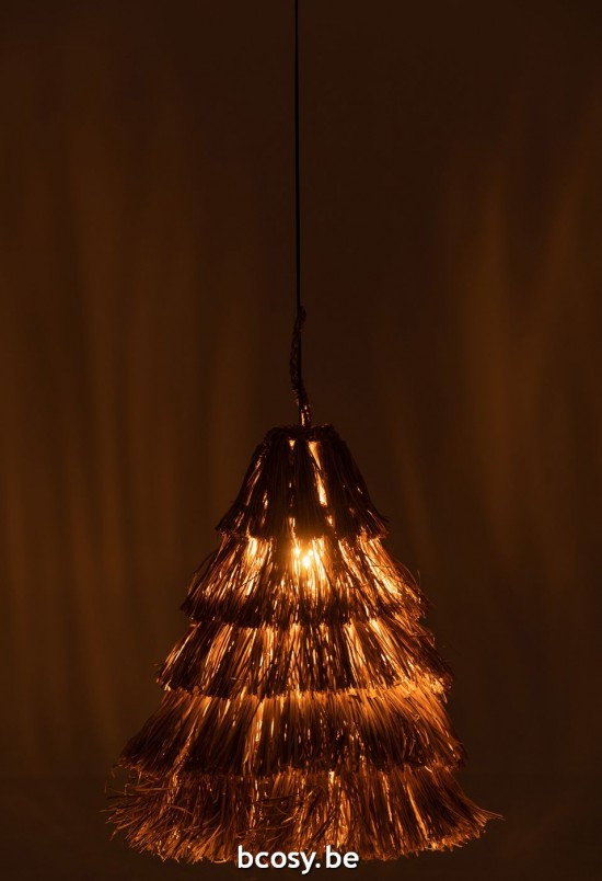 J Line lampes suspendues suspensions pendantes Jolipa Lampe Suspendue 5 Couches Jonc De Mer Naturel.