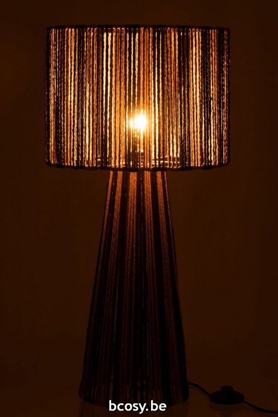 J Line Éclairage Armatures Luminaires D'intérieur Pieds De Lampe Avec Abat Jour Lampes De Table Jolipa Lampe Rayures Cordes M.