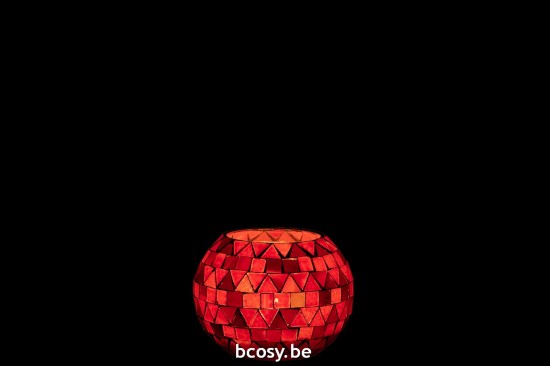 J Line photophores Jolipa Photophore Mosaic Triangle Verre Rouge Rose Small.