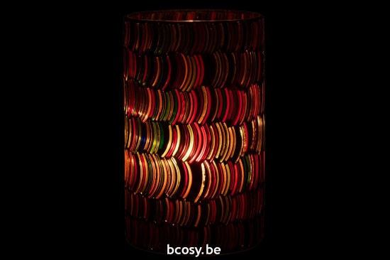 J Line lanternes photophores Jolipa Photophore Mosaic Courbe Verre Mix Large.