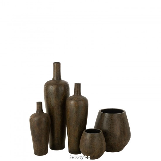 J Line Grands vases Grand vase Vases hauts Vase haut. Jolipa Vase Victor Ciment Brun Large.