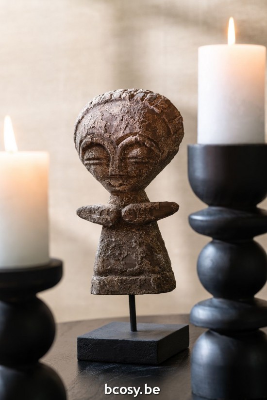 Jline Estatua Ying Albasia Madera Natural Small.