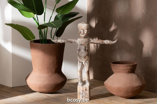 Jline Estatua Edmund Albasia Madera Natural.