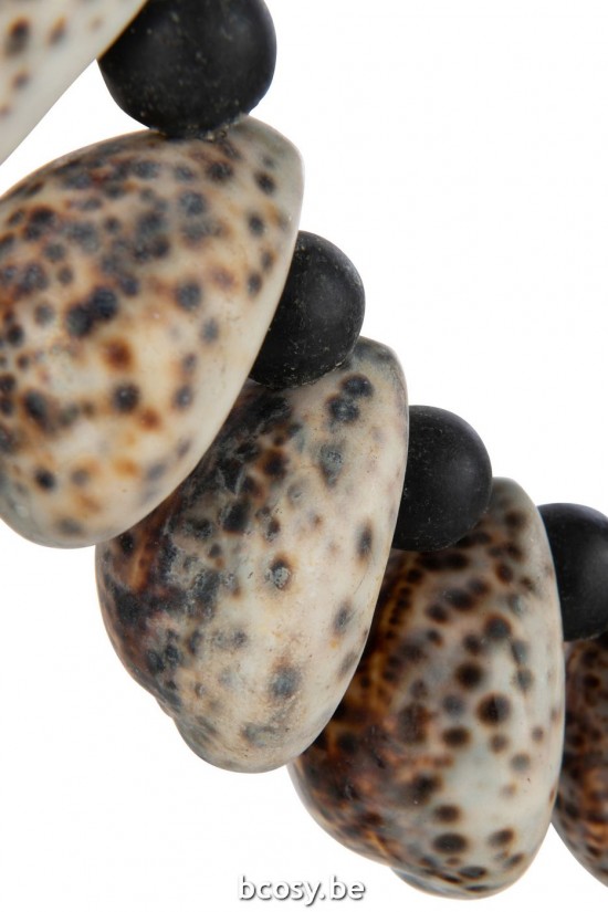 J Line objets Jolipa Decoration Sur Pied Coquillage Noir.