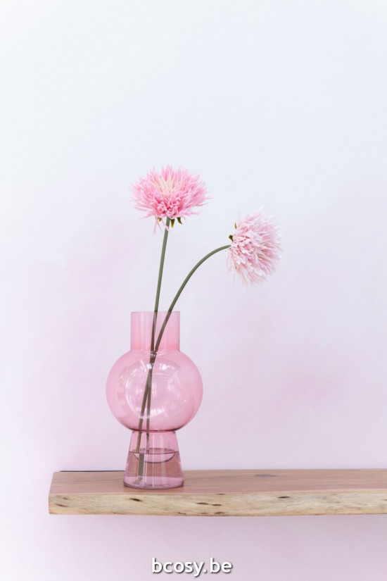 Jline Jarron Bola Vidrio Rosa Claro Medium.