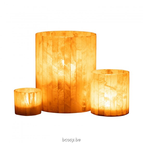 Jline Teelichthalter Linien Glas Resin Gelb Large t lichthalter teelichtleuchter teelichte.