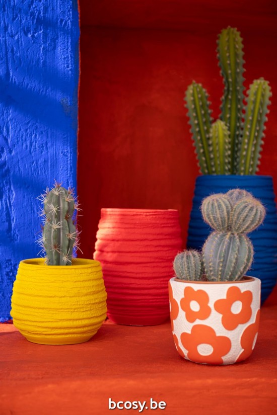 Jline Florero Fiesta Ceramica Rojo Small.