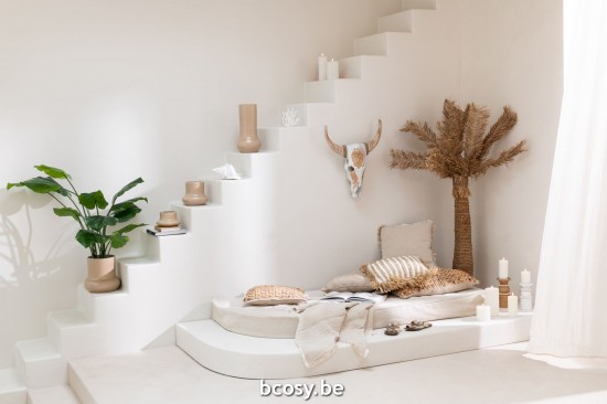 J Line Portavasi Organico Ceramica Beige Small Maceta Orgá Cerámica Beige S.