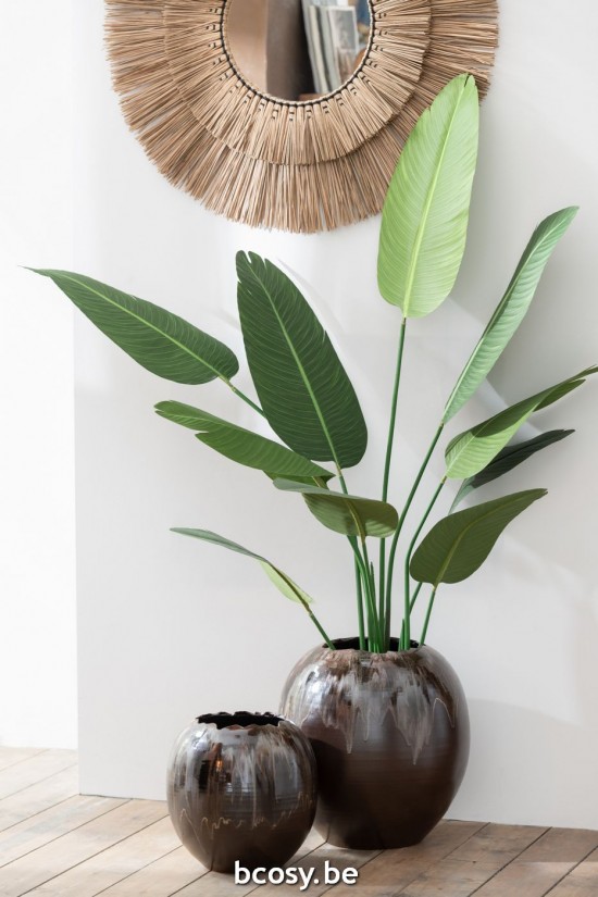 Jline Maceta Ceramica Marron Large.