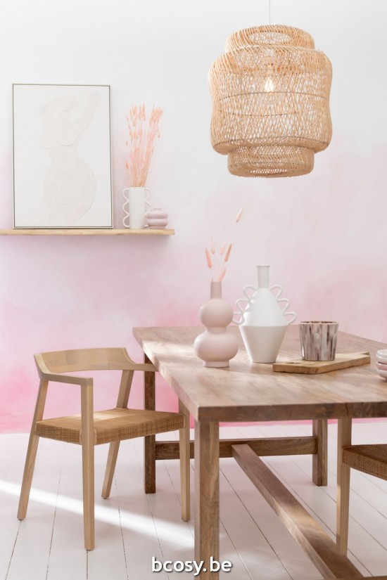 JLine J Line Stoel Emma Teakhout Naturel stoelen eetkamerstoelen eethoekstoelen eettafelstoelen eetstoelen.