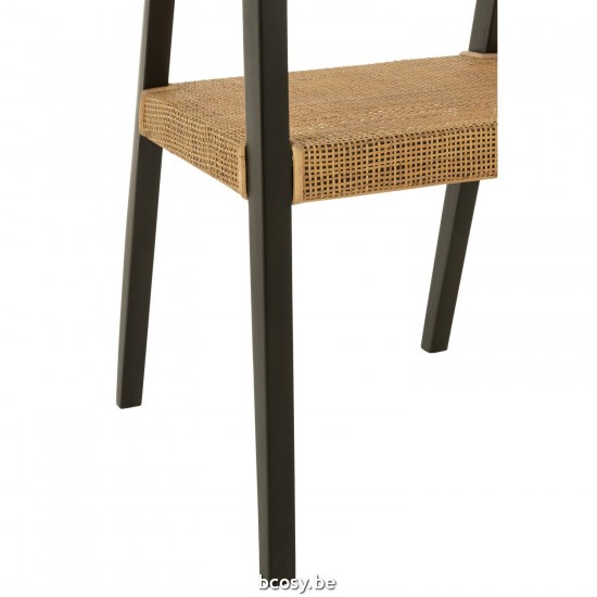 J Line Chair Emma Teak Black Brown dining chairs.