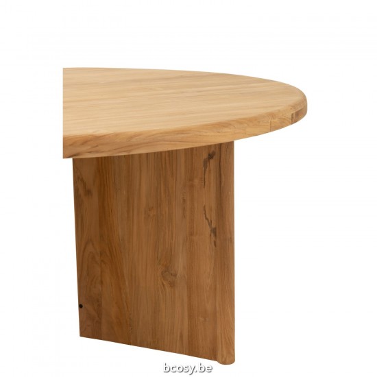 Jline Tsch Rund Teak Holz Naturell esstische.