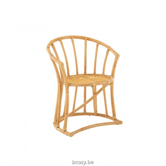 J Line Sedia Cuscino Rattan Tessuto Naturale Bianco Silla Cojín Ratán Textil Natural Blanco.