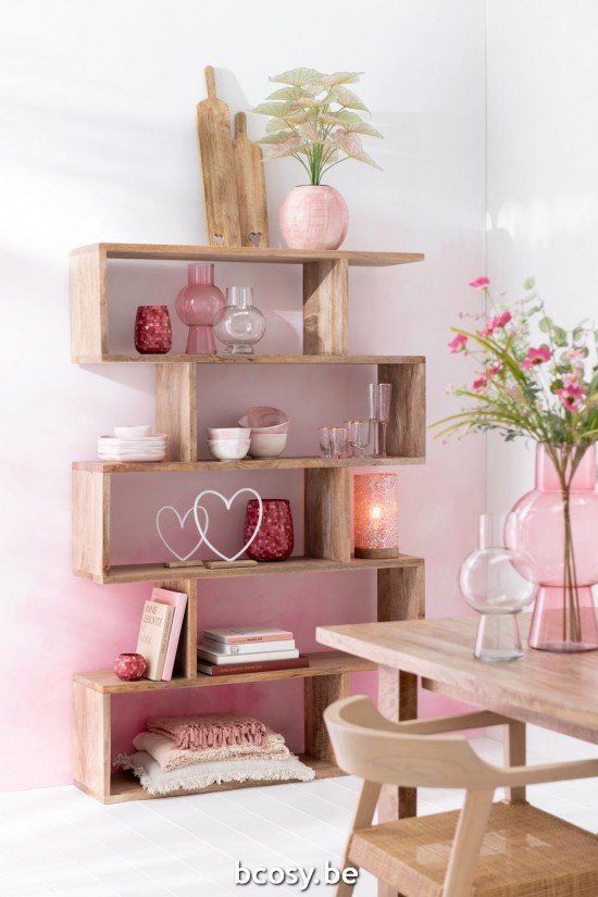 Jline Estanteria Vertical Listones Madera Man Natural.