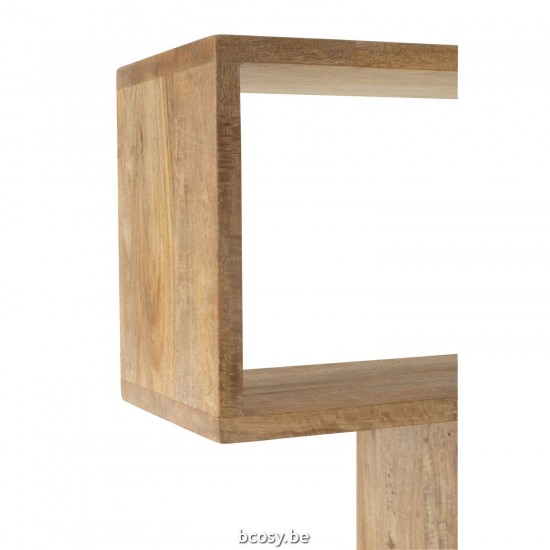 J Line Libreria Stecche Verticali Man Legno Naturale Estanteria Vertical Listones Madera Man Natural.