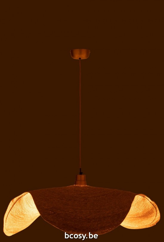 J Line lampes suspendues suspensions pendantes Jolipa Lampe Suspendue Moonj Jonc Naturel Large.