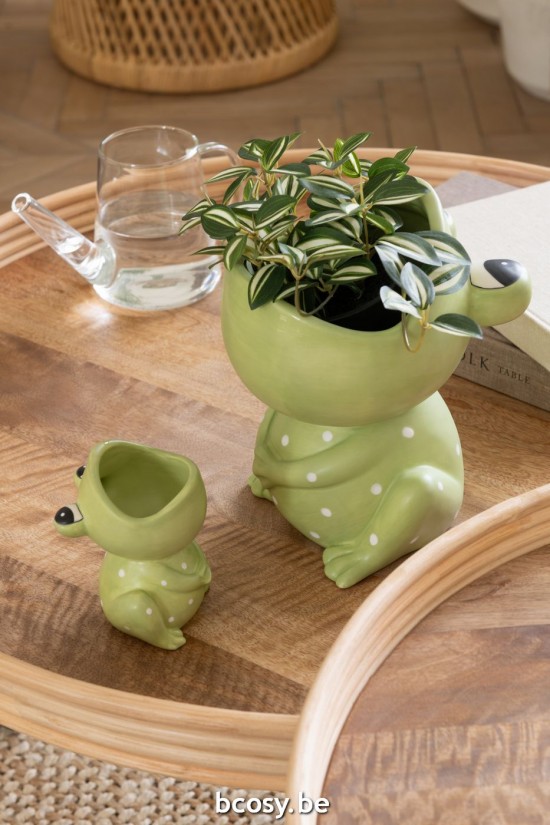 Jline Tradescantia En Maceta Artificial Verde Blanco.