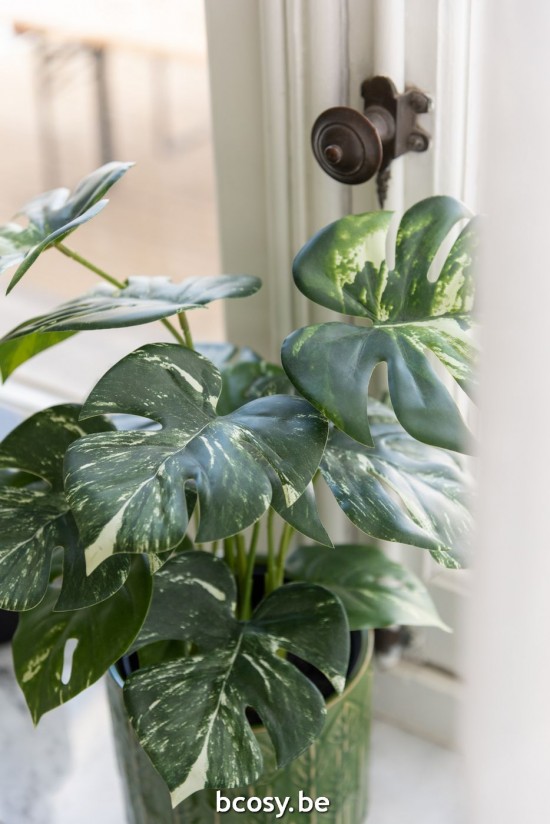 Jline Monstera En Maceta Artificial Verde.