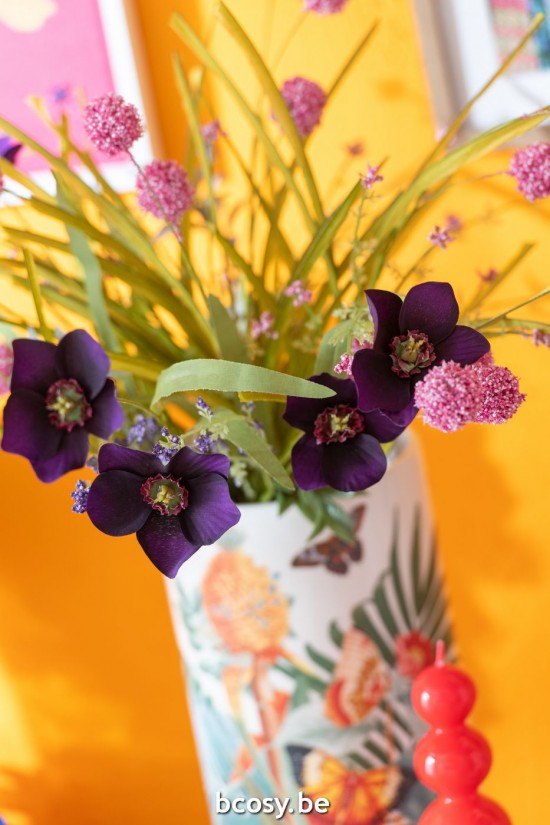 Jline Rama Púrpura Sanicle Artificial Rosa.