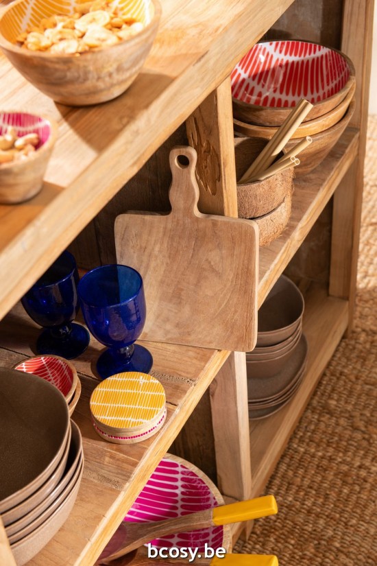 J Line Set 4 Sottobicchieri Legno Di Mango Mix Assortimento Di 3 Juego De 4 Posavasos Mango Madera Mix Surtido De 3.