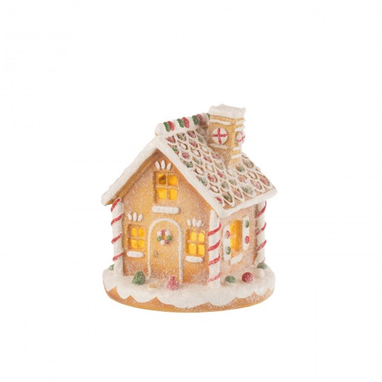 J Line House Led Gingerbread Resin Mix Houses.