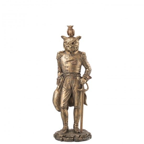 Jline Man Uil Resin Antiek Goud.