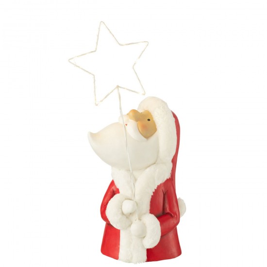 J Line 45670 Dekoration Figuren Accessori Della Casa Kerstmannetjes peres noël Decoration Santa Claus Statue Animali pere noel.