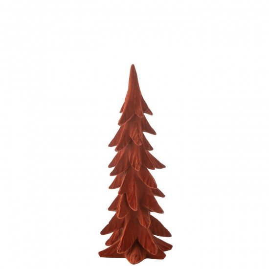 J Line arbres sapins de noel sur pied Jolipa Sapin Resine Velours Bordeau Large.