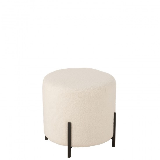 J Line Stool Sheep Fabric Foam White crutches stools.