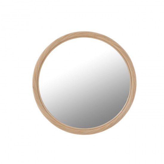 Jline Wandspiegel Rond Rotan Glas Naturel Large.
