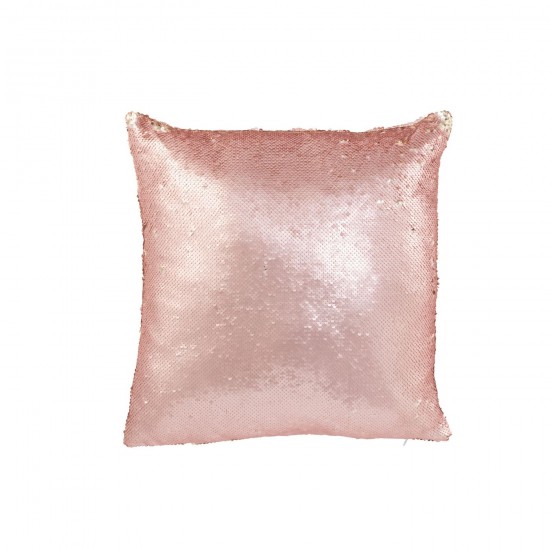 J Line Cushion Reversible Sequin Pink Champagne cushion.