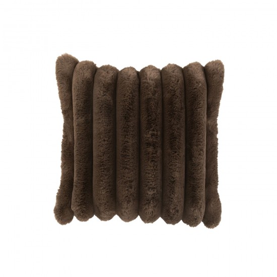 J Line coussins Jolipa Coussin Large Corduroy Polyester Chocolat.