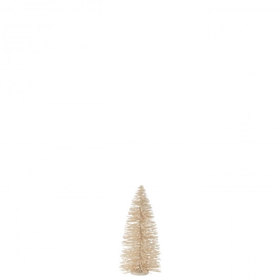Jline Kerstboom Decoratief Glitter Hout Wit Medium.