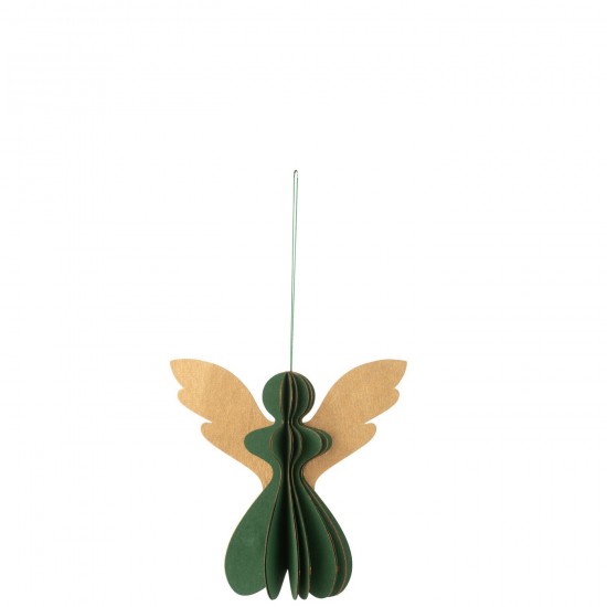 J Line pendeloques Jolipa Suspension Ange Papier Vert Foncé Cuivre Small.