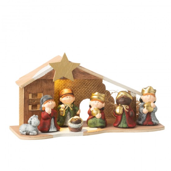 J Line Nativity Led Porcelain Mix Large cribs nativity scenes.