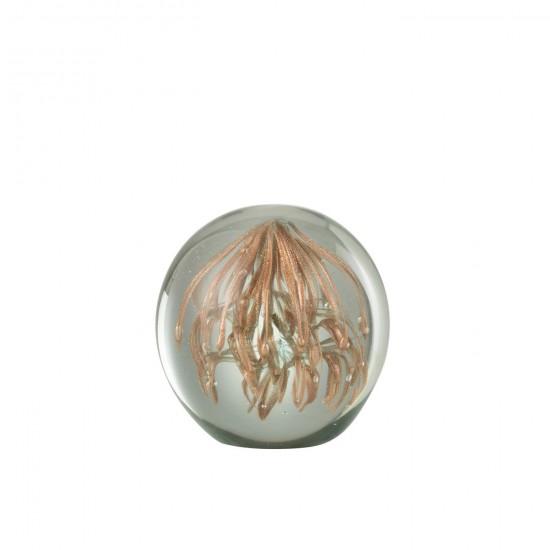 J Line presse papiers Jolipa Presse Papier Capris Verre Bronze Large.